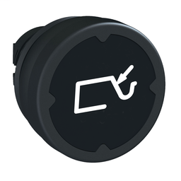 ZB5AC28010 - Pushbutton head for harsh environment – black – with marking
