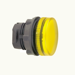 ZB5AV083S - Yellow pilot light head ø22 grooved lens for integral led