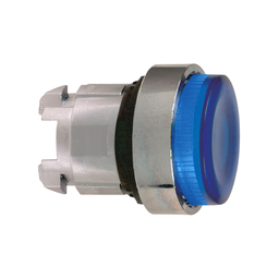 ZB4BW16S - Blue projecting illuminated pushbutton head Ø22 spring return for BA9s bulb