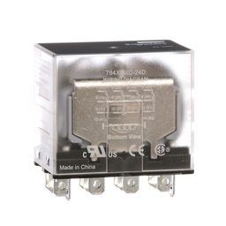 784XDXC-24D - Power relay, Legacy, 15A, 4PDT, 24 VDC, clear cover