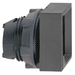 ZB5CA26 - Black square recessed pushbutton head Ø22 spring return unmarked