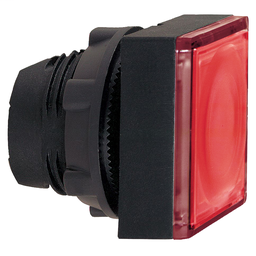 ZB5CH343 - Red square flush illuminated pushbutton head Ø22 push-push for integral LED