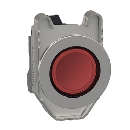 XB4FVG4 - Pilot light flush mounted, metal, red, Ø30, plain lens with integral LED, 110…120 V AC