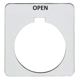 9001KN109SP - Push button legend plate 30mm t-k