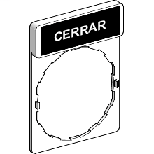 ZBY2414 - Legend holder 30 x 40 mm with legend 8 x 27 mm with marking CERRAR