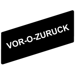 ZBY02284 - Marked legend 8 x 27 mm for legend holder 30 x 40 mm – VOR-O-ZURÜCK