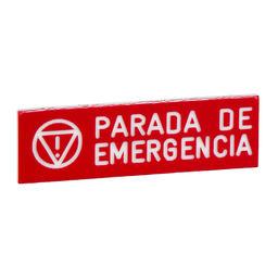 ZBY02430 - Marked legend 8 x 27 mm for legend holder 30 x 40 mm – PARADA DE EMERGENCIA