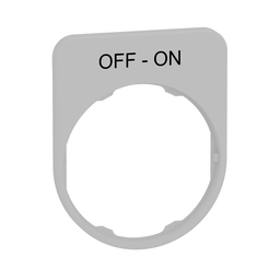 ZBYFP2367C1 - Legend plate with off-on marking for flush color plated white