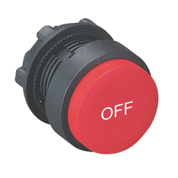 ZB5AL435 - Red projecting pushbutton head Ø22 spring return “OFF”