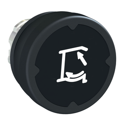 ZB4BC28012 - Pushbutton head for harsh environment – black – with marking