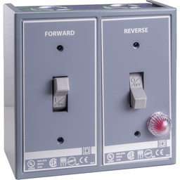 2511KG11B - Reversing Manual Switch – NEMA 1 – 2P – Toggle Operated -Red Indicator – 600VAC