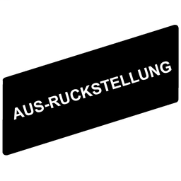 ZBY02233 - Marked legend 8 x 27 mm for legend holder 30 x 40 mm – AUS-RÜCKSTELLUNG