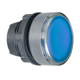 ZB5AA68C0 - Blue flush pushbutton head for legend insertion cp grey