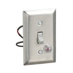 2510KS1A - Switch, manual, 30A, 2 pole, 3 HP at 575 VAC, single phase, toggle operated, red 115 VAC indicator, NEMA 1 SS flush