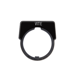 9001KN214F - Aluminium legend plate – Ø 30 – 40 x 43 mm – “VITE” marking