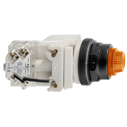 9001SKT36LYA31 - Orange illuminated pushbutton Ø 30 – projecting spring return – 48 V – 1 C/O