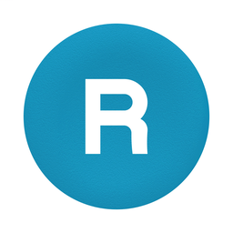 ZBA639 - Blue cap marked R for circular pushbutton Ø22
