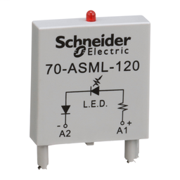 70-ASML-120 - LED indicator, Legacy, general purpose relay accessory, 120 VAC/VDC, red