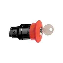 ZB4BS14127 - Red Ø40 Emergency switching off pushbutton head Ø22 latching key release