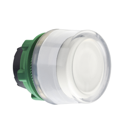 ZB5APA1C1 - White flush pushbutton head with clear boot cp white