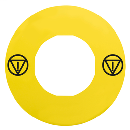 ZBY9140T - Unmarked legend Ø60 for emergency stop pushbutton
