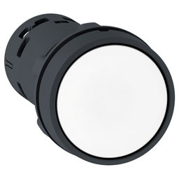 XB7NA15344 - PB – Spring Rtn, white – NO+NC – BLACK LEFT ARROW