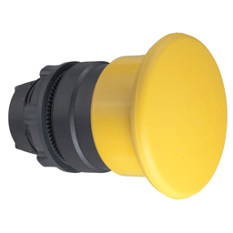 ZB5AW753 - Orange Ø40 illum mushroom pushbutton head Ø22 latching for integral LED