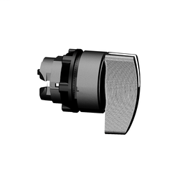 ZB5AJ4 - Black selector switch head Ø22 2-position spring return