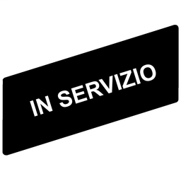 ZBY02611 - Marked legend 8 x 27 mm for legend holder 30 x 40 mm – IN SERVIZIO