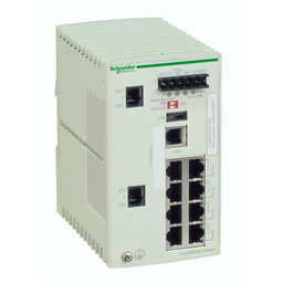 TCSESM103F23G0 - Ethernet TCP/IP managed switch – ConneXium – 8 ports for copper + 2 for Gbit