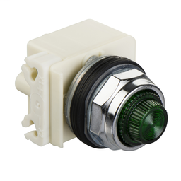 9001KP6G6 - Round pilot light Ø 30 – green – incandescent BA 9s – 550/600 V AC – IP66