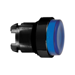 ZB4BW167 - Blue projecting illuminated pushbutton head Ø22 spring return for BA9s bulb