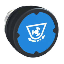 ZB4BC68032 - Pushbutton head for harsh environment – dark blue – with marking