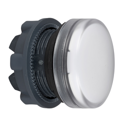 ZB5AV01 - White pilot light head ø22 plain lens for ba9s bulb