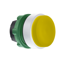 ZB5AH5C1 - Yellow projecting pushbutton head push push cp white