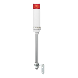 XVC6M15S - Monolithic tower light, red, 60mm, tube mounting, steady or flashing, with buzzer 70…85 dB, IP23, 100…240 V AC