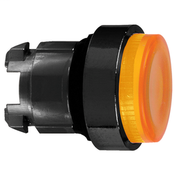ZB4BW15S7 - Orange projecting illuminated pushbutton head Ø22 spring return for BA9s bulb