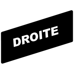ZBY02109 - Marked legend 8 x 27 mm for legend holder 30 x 40 mm – DROITE