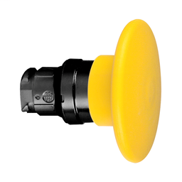 ZB4BR57 - Yellow Ø60 mushroom pushbutton head Ø22 spring return