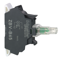 ZBVB65 - Blue light block for head Ø22 integral LED 24V spring clamp terminals