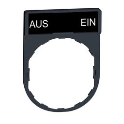 ZBY2266 - Legend holder 30 x 40 mm with legend 8 x 27 mm with marking AUS-EIN