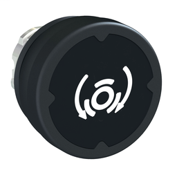 ZB4BC28041 - Pushbutton head for harsh environment – black – with marking