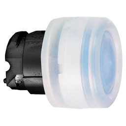ZB4BW5637 - Blue flush illuminated pushbutton head Ø22 spring return for integral LED
