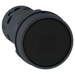 XB7NH21 - Black flush pushbutton Ø22 – push push-to-release – 1 NO – screw clamp terminals