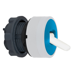 ZB5AD2806C1 - Blue toggle switch head Ø22 2-position stay put cp white
