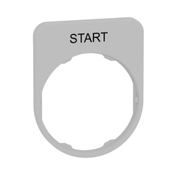 ZBYFP2303C1 - Legend plate with start marking for flush color plated white