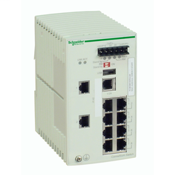 TCSESM103F2LG0 - Ethernet TCP/IP managed switch – ConneXium – 8 ports copper + 2 for fiber optic