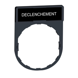 ZBY2132 - Legend holder 30 x 40 mm with legend 8 x 27 mm with marking DECLENCHEMENT