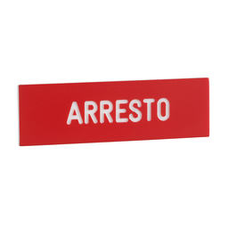 ZBY02604 - Marked legend 8 x 27 mm for legend holder 30 x 40 mm – ARRESTO
