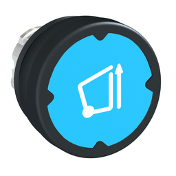 ZB4BC98005 - Pushbutton head for harsh environment – light blue – with marking